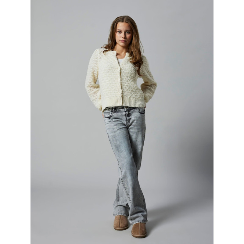 LMTD Nuble L/S Strik Cardigan - Antique White