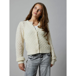 LMTD Nuble L/S Strik Cardigan - Antique White