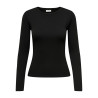 JDY Solar L/S Rund Hals Bluse - Sort