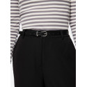 PIECES Myra Tyndt Bælte - Sort / Silver Buckle