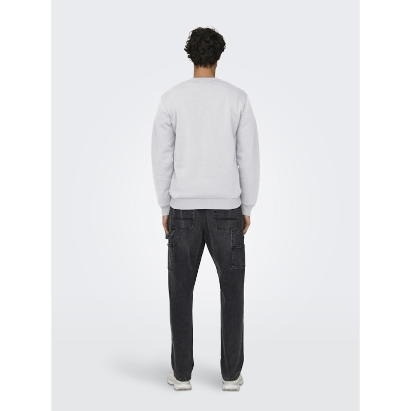 ONLY & SONS Ceres Sweatshirt - Super Light Grey Melange