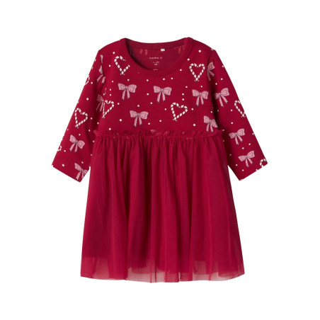 NAME IT BABY Fri L/S Kjole - Jester Red