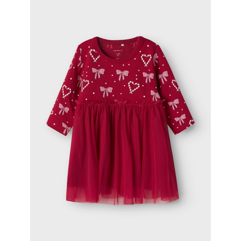 NAME IT BABY Fri L/S Kjole - Jester Red