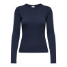 JDY Solar L/S Rund Hals Bluse - Navy Blazer