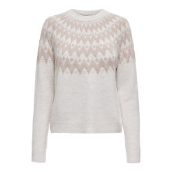 ONLY Fry L/S Glitter Strik Sweater - Pumice Stone