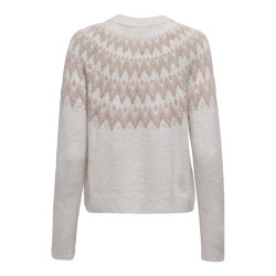 ONLY Fry L/S Glitter Strik Sweater - Pumice Stone