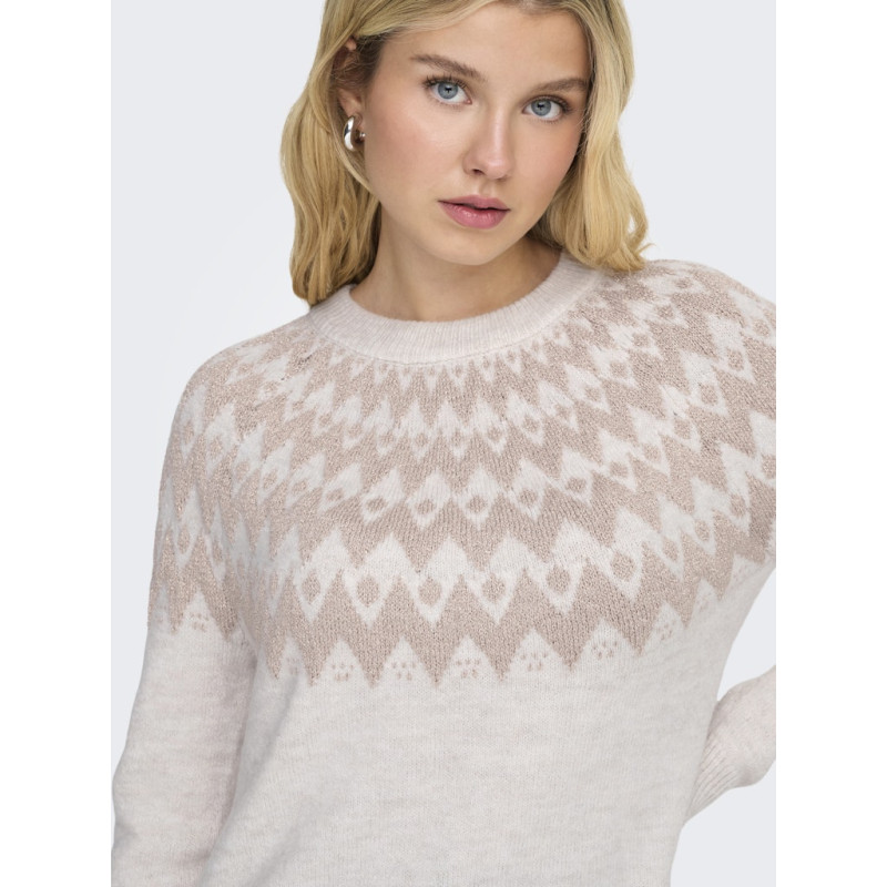 ONLY Fry L/S Glitter Strik Sweater - Pumice Stone