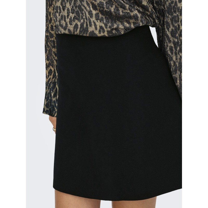 ONLY Calina Strik Nederdel - Sort