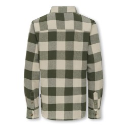 ONLY & SONS JUNIOR Gudmund L/S Skjorte - Forest Night / Silver Lining