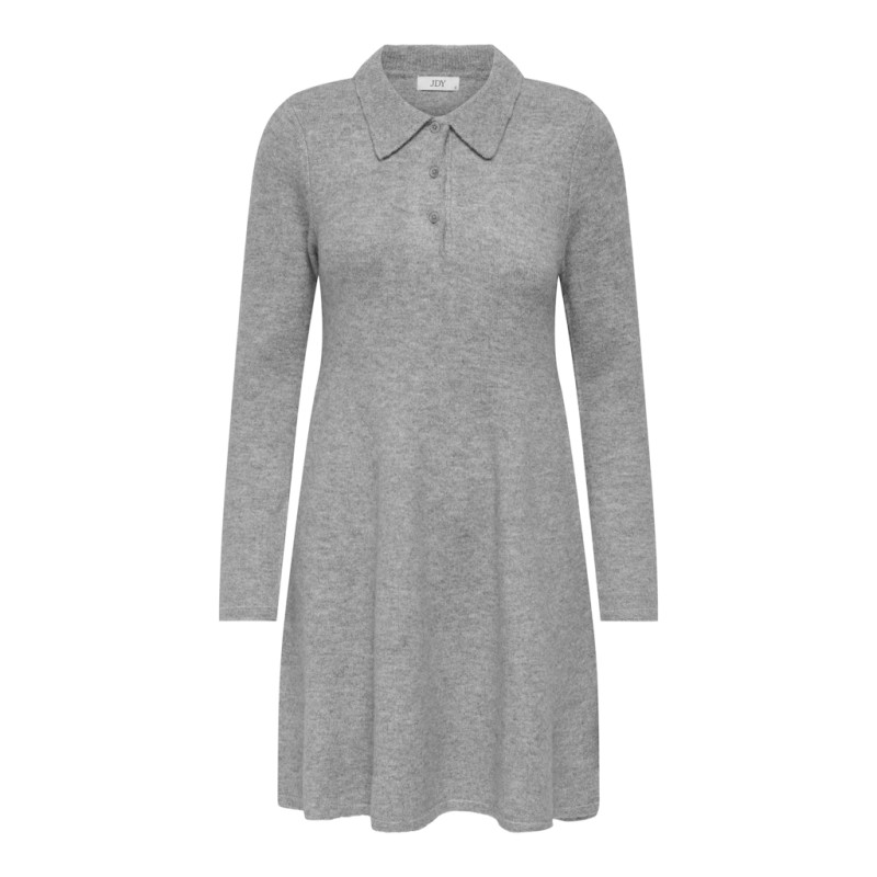 JDY Rosemary L/S Strik Kjole - Light Grey Melange