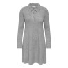 JDY Rosemary L/S Strik Kjole - Light Grey Melange