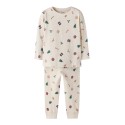 NAME IT MINI Vismas L/S Pyjamas Sæt - Whitecap Gray / Xmas
