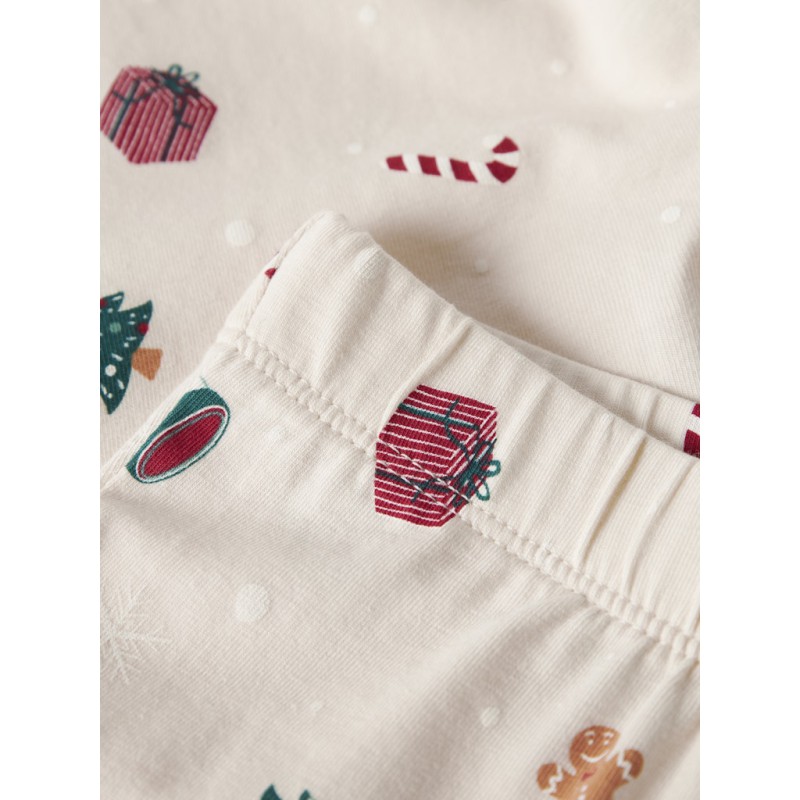 NAME IT MINI Vismas L/S Pyjamas Sæt - Whitecap Gray / Xmas