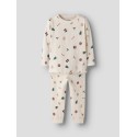 NAME IT MINI Vismas L/S Pyjamas Sæt - Whitecap Gray / Xmas