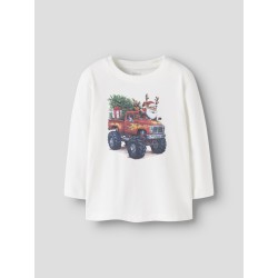 NAME IT MINI Vosmas L/S Bluse - Cloud Dancer