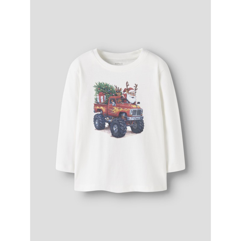 NAME IT MINI Vosmas L/S Bluse - Cloud Dancer