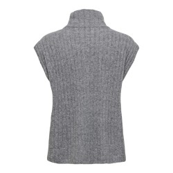 ONLY Jeanett Strik Vest - Medium Grey Melange