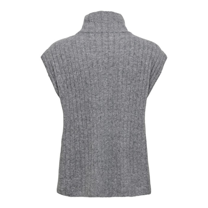 ONLY Jeanett Strik Vest - Medium Grey Melange