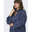 ONLY CARMAKOMA Grace Rose Denim Kjole - Medium Blue Denim