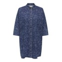 ONLY CARMAKOMA Grace Rose Denim Kjole - Medium Blue Denim
