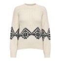 JDY Naomi L/S Kabelstrik Sweater - Ecru
