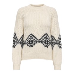 JDY Naomi L/S Kabelstrik Sweater - Ecru