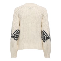 JDY Naomi L/S Kabelstrik Sweater - Ecru