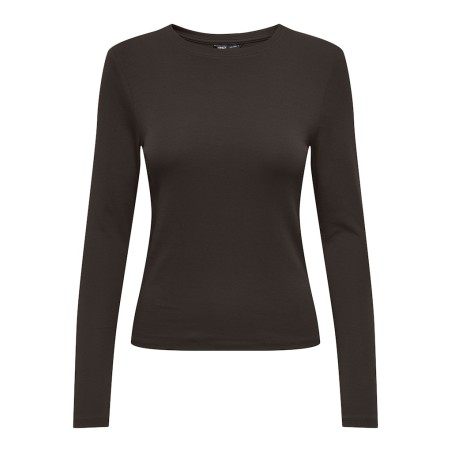 ONLY Riley L/S Bluse - Black Coffee