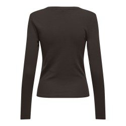 ONLY Riley L/S Bluse - Black Coffee