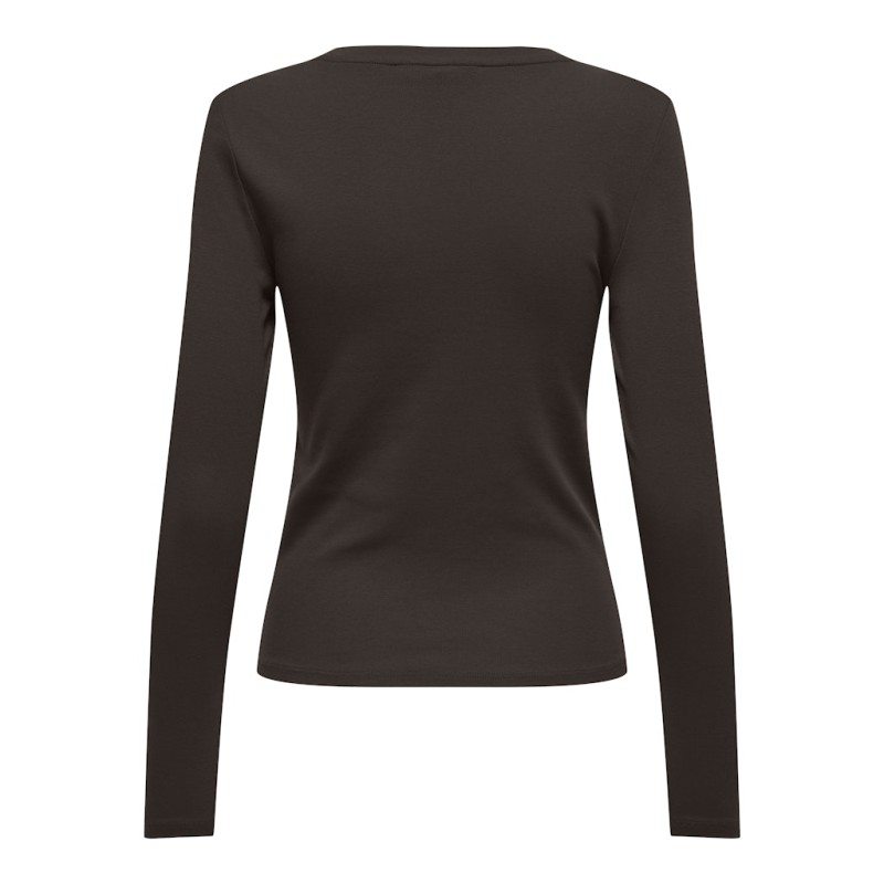 ONLY Riley L/S Bluse - Black Coffee