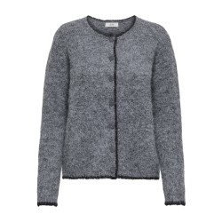 JDY Zoey L/S Strik Cardigan - Dark Grey Melange