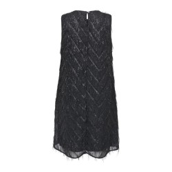 ONLY Faye S/L Feather Kjole - Sort