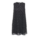 ONLY Faye S/L Feather Kjole - Sort