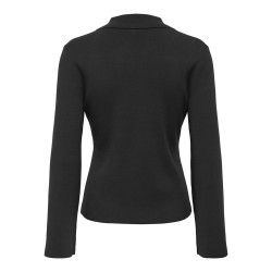 ONLY Andrea L/S Polo Cardigan - Sort