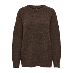 ONLY Azu L/S Strik Sweater - Seal Brown