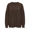 ONLY Azu L/S Strik Sweater - Seal Brown