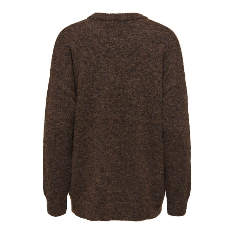 ONLY Azu L/S Strik Sweater - Seal Brown