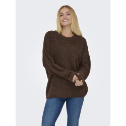 ONLY Azu L/S Strik Sweater - Seal Brown