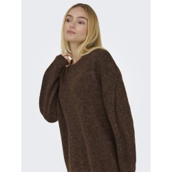 ONLY Azu L/S Strik Sweater - Seal Brown