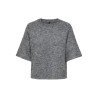 ONLY Azu S/S Strik Top - Dark Grey Melange