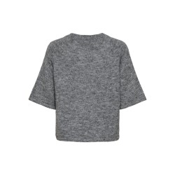 ONLY Azu S/S Strik Top - Dark Grey Melange