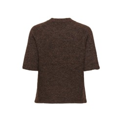 ONLY Azu S/S Strik Top - Dark Grey Melange