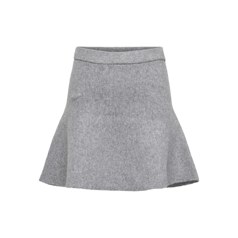 JDY Lea Strik Nederdel - Medium Grey Melange