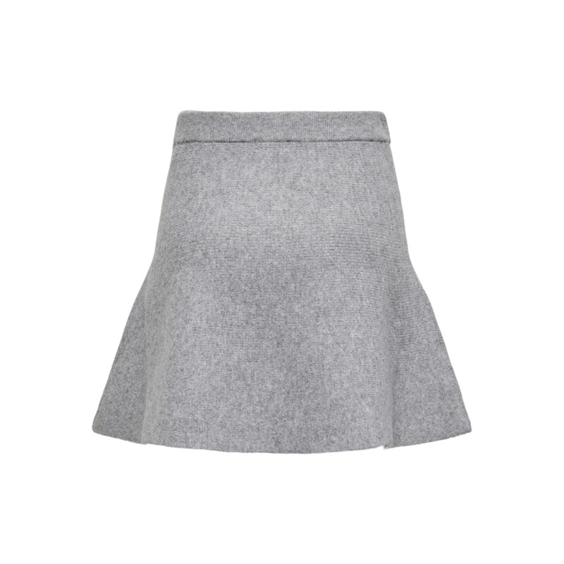 JDY Lea Strik Nederdel - Medium Grey Melange