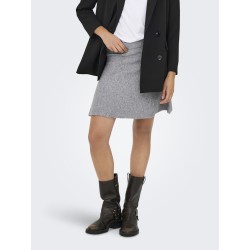 JDY Lea Strik Nederdel - Medium Grey Melange