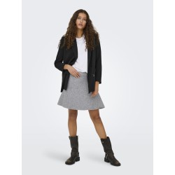 JDY Lea Strik Nederdel - Medium Grey Melange