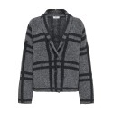 JDY Lydia L/S Kraftig Cardigan - Dark Grey Melange / Black Check
