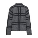 JDY Lydia L/S Kraftig Cardigan - Dark Grey Melange / Black Check