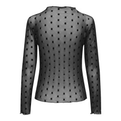 ONLY Juliet L/S Bluse - Sort / Letti Dot