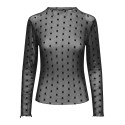 ONLY Juliet L/S Bluse - Sort / Letti Dot